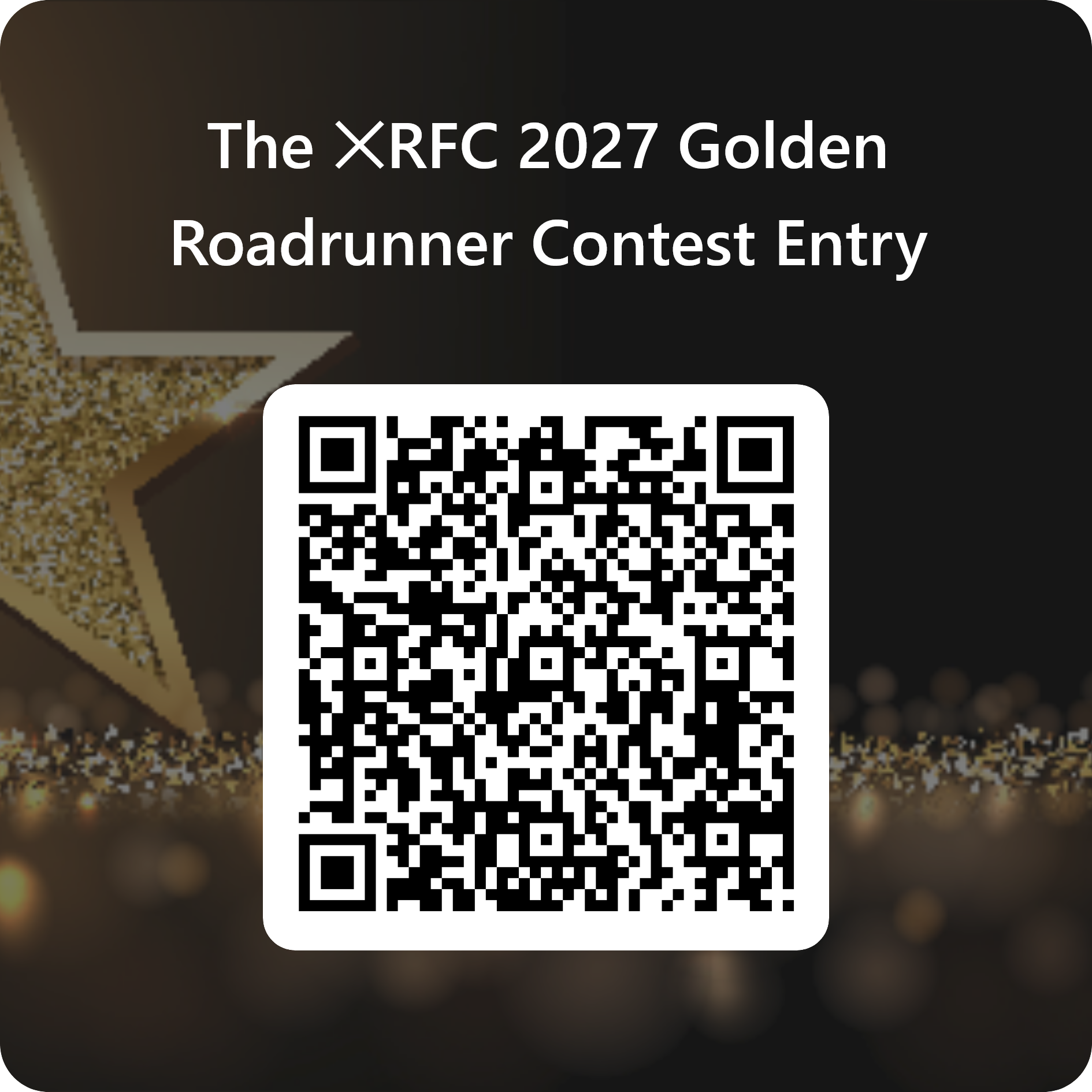 QR code for the 2027 Golden Roadrunner Design Contest submission form QR-2027-golden-roadrunner